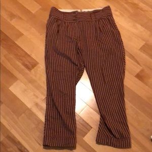Red and white striped Free People pants